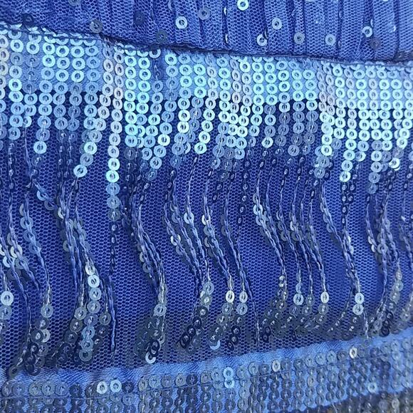 Max Studio | Sequin Tank Top Blouse Blue XS - Picture 4 of 8